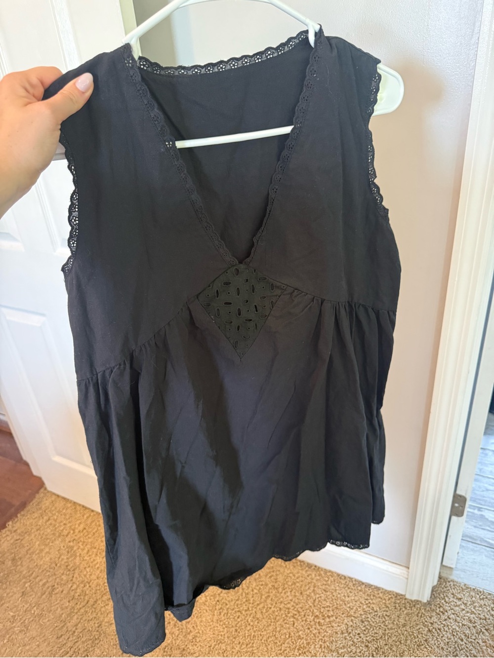 Black Eyelet Dress size S
